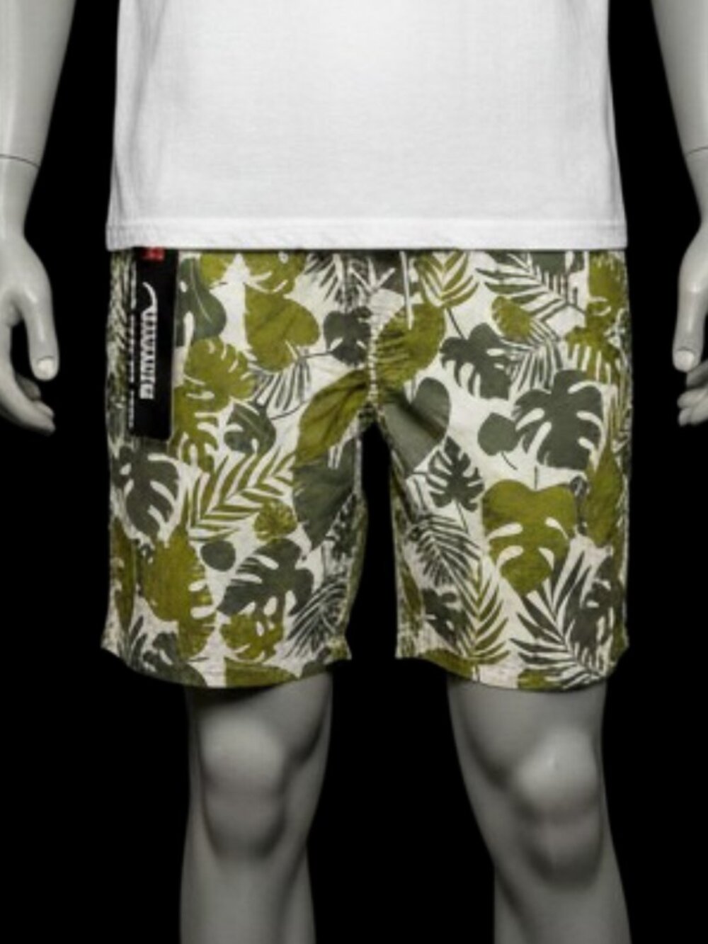 Mountain Khakis Poplin Deck Shorts XL Leaf Print‎ Stretch Tropical Summer NWT